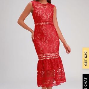 NWT Lace Sleeveless Midi Dress